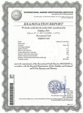 Certificate VIZION CE-410-1