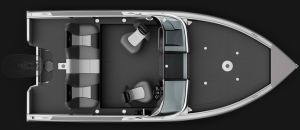 Vizion 560 motorboot HINTERE FALTENDE COUCH-VERSION