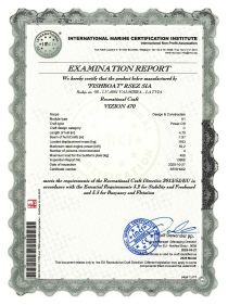 Certificate VIZION CE-470-1