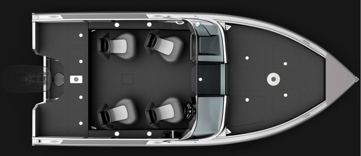 Motorboat VIZION 600 overhed