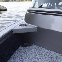 Cup holder and bow drain